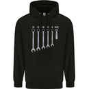 Beer Spanners Funny Mechanic Alcohol DIY Mens 80% Cotton Hoodie Black