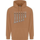 Beer Spanners Funny Mechanic Alcohol DIY Mens 80% Cotton Hoodie Caramel Latte