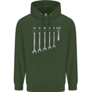 Beer Spanners Funny Mechanic Alcohol DIY Mens 80% Cotton Hoodie Forest Green