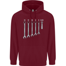 Beer Spanners Funny Mechanic Alcohol DIY Mens 80% Cotton Hoodie Maroon