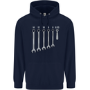 Beer Spanners Funny Mechanic Alcohol DIY Mens 80% Cotton Hoodie Navy Blue