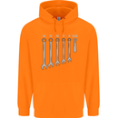Beer Spanners Funny Mechanic Alcohol DIY Mens 80% Cotton Hoodie Orange