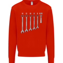 Beer Spanners Funny Mechanic Alcohol DIY Mens Sweatshirt Jumper Bright Red
