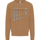 Beer Spanners Funny Mechanic Alcohol DIY Mens Sweatshirt Jumper Caramel Latte