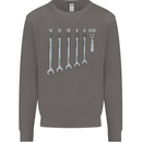 Beer Spanners Funny Mechanic Alcohol DIY Mens Sweatshirt Jumper Charcoal