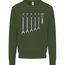 Beer Spanners Funny Mechanic Alcohol DIY Mens Sweatshirt Jumper Forest Green