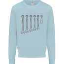 Beer Spanners Funny Mechanic Alcohol DIY Mens Sweatshirt Jumper Light Blue
