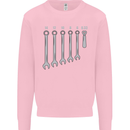 Beer Spanners Funny Mechanic Alcohol DIY Mens Sweatshirt Jumper Light Pink