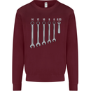 Beer Spanners Funny Mechanic Alcohol DIY Mens Sweatshirt Jumper Maroon
