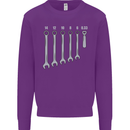 Beer Spanners Funny Mechanic Alcohol DIY Mens Sweatshirt Jumper Purple