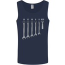 Beer Spanners Funny Mechanic Alcohol DIY Mens Vest Tank Top Navy Blue