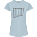 Beer Spanners Funny Mechanic Alcohol DIY Womens Petite Cut T-Shirt Light Blue