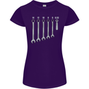 Beer Spanners Funny Mechanic Alcohol DIY Womens Petite Cut T-Shirt Purple