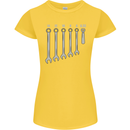Beer Spanners Funny Mechanic Alcohol DIY Womens Petite Cut T-Shirt Yellow