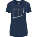Beer Spanners Funny Mechanic Alcohol DIY Womens Wider Cut T-Shirt Navy Blue