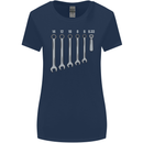 Beer Spanners Funny Mechanic Alcohol DIY Womens Wider Cut T-Shirt Navy Blue