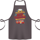 Beer and Caravan Kinda Weekend Funny Cotton Apron 100% Organic Dark Grey