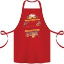 Beer and Caravan Kinda Weekend Funny Cotton Apron 100% Organic Red
