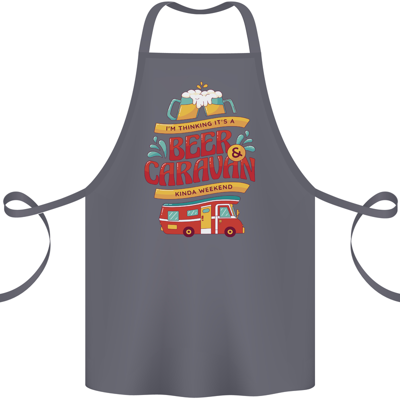 Beer and Caravan Kinda Weekend Funny Cotton Apron 100% Organic Steel