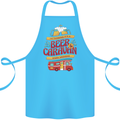 Beer and Caravan Kinda Weekend Funny Cotton Apron 100% Organic Turquoise