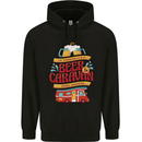 Beer and Caravan Kinda Weekend Funny Mens 80% Cotton Hoodie Black