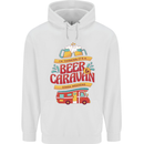 Beer and Caravan Kinda Weekend Funny Mens 80% Cotton Hoodie White