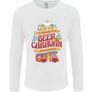 Beer and Caravan Kinda Weekend Funny Mens Long Sleeve T-Shirt White