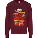 Beer and Caravan Kinda Weekend Funny Mens Sweatshirt Jumper Maroon