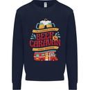 Beer and Caravan Kinda Weekend Funny Mens Sweatshirt Jumper Navy Blue