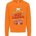 Beer and Caravan Kinda Weekend Funny Mens Sweatshirt Jumper Orange