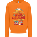 Beer and Caravan Kinda Weekend Funny Mens Sweatshirt Jumper Orange