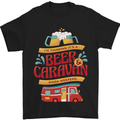 Beer and Caravan Kinda Weekend Funny Mens T-Shirt Cotton Gildan Black