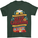 Beer and Caravan Kinda Weekend Funny Mens T-Shirt Cotton Gildan Forest Green