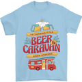 Beer and Caravan Kinda Weekend Funny Mens T-Shirt Cotton Gildan Light Blue