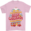 Beer and Caravan Kinda Weekend Funny Mens T-Shirt Cotton Gildan Light Pink