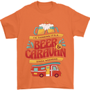 Beer and Caravan Kinda Weekend Funny Mens T-Shirt Cotton Gildan Orange