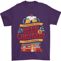 Beer and Caravan Kinda Weekend Funny Mens T-Shirt Cotton Gildan Purple