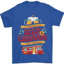 Beer and Caravan Kinda Weekend Funny Mens T-Shirt Cotton Gildan Royal Blue
