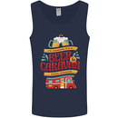 Beer and Caravan Kinda Weekend Funny Mens Vest Tank Top Navy Blue