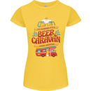 Beer and Caravan Kinda Weekend Funny Womens Petite Cut T-Shirt Yellow