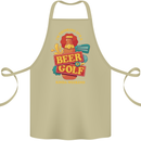 Beer and Golf Kinda Weekend Funny Golfer Cotton Apron 100% Organic Khaki