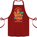 Beer and Golf Kinda Weekend Funny Golfer Cotton Apron 100% Organic Maroon