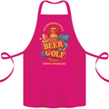 Beer and Golf Kinda Weekend Funny Golfer Cotton Apron 100% Organic Pink