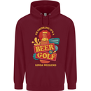 Beer and Golf Kinda Weekend Funny Golfer Mens 80% Cotton Hoodie Maroon