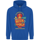 Beer and Golf Kinda Weekend Funny Golfer Mens 80% Cotton Hoodie Royal Blue