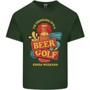 Beer and Golf Kinda Weekend Funny Golfer Mens Cotton T-Shirt Tee Top Forest Green