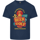Beer and Golf Kinda Weekend Funny Golfer Mens Cotton T-Shirt Tee Top Navy Blue