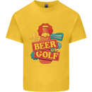 Beer and Golf Kinda Weekend Funny Golfer Mens Cotton T-Shirt Tee Top Yellow