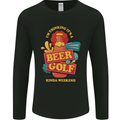 Beer and Golf Kinda Weekend Funny Golfer Mens Long Sleeve T-Shirt Black