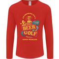 Beer and Golf Kinda Weekend Funny Golfer Mens Long Sleeve T-Shirt Red